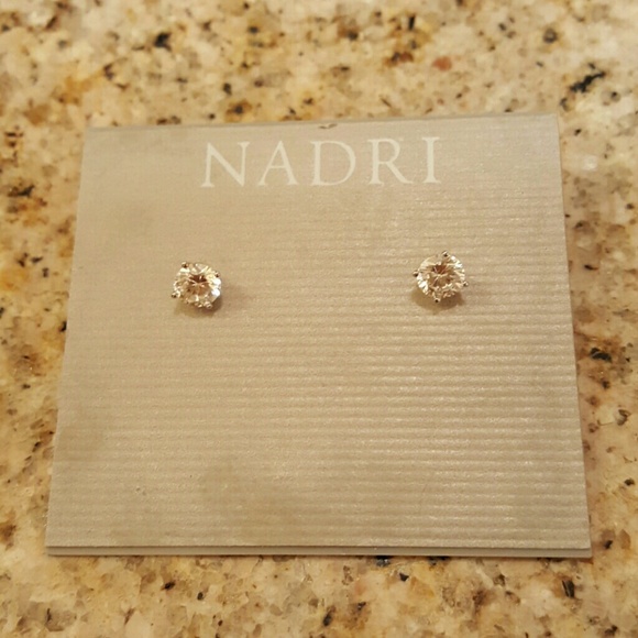 Silver tone cubic zirconia earring/ MAKE OFFER