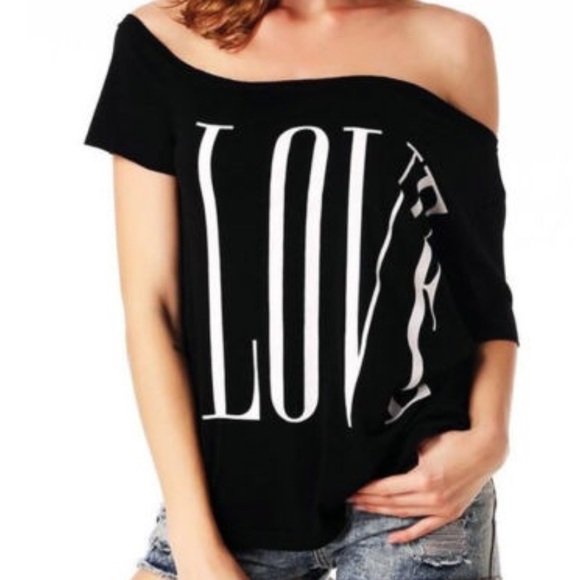 LOVE Black Over-The-Shoulder tshirt!! - Picture 2 of 3