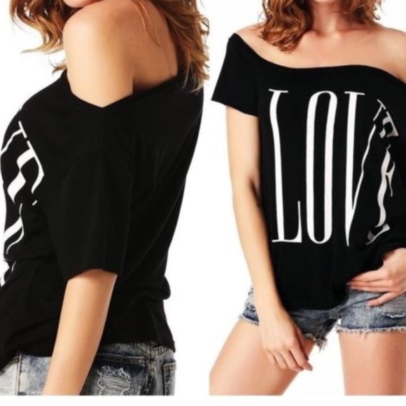 LOVE Black Over-The-Shoulder tshirt!! - Picture 3 of 3