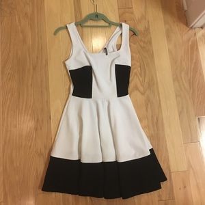 Black and white party dress