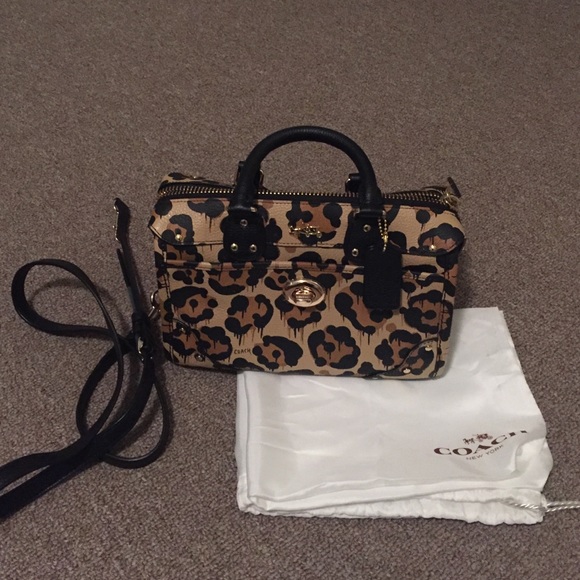 Coach leopard print bag