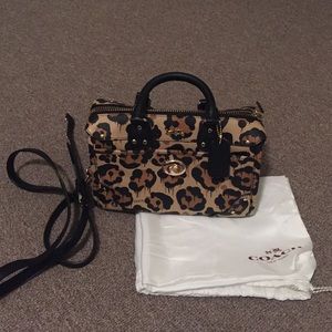 Coach leopard print bag