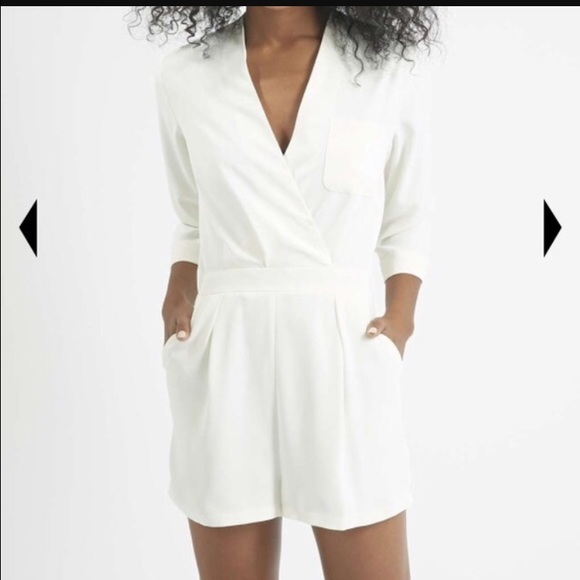 White Topshop Playsuit Romper