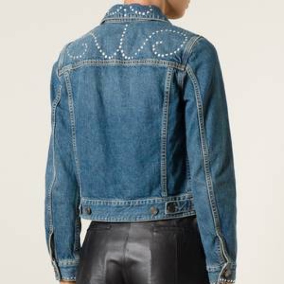 ⭐️HP FLASH⚡️Saint Laurent Studded Denim Jacket