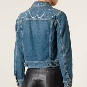 ⭐️HP FLASH⚡️Saint Laurent Studded Denim Jacket