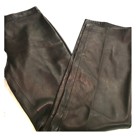 Gianni Versace Black Leather Pants