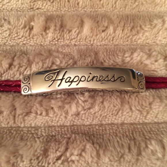 Red, braided, bracelet.