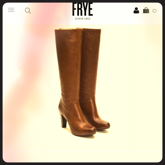 Frye Marissa Back Zipper- Cognac STUNNING NWOT