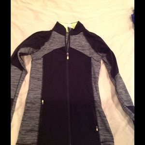 Gray and black workout jacket