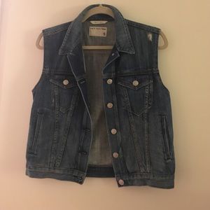 Rag and Bone size small cropped denim vest