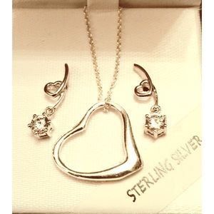 Sterling Silver Necklace & Earring Gift Set
