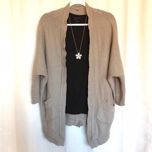 Gray oversized cardigan