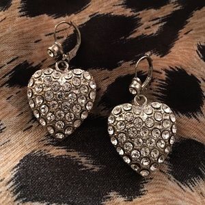 Rhinestone Heart Earrings