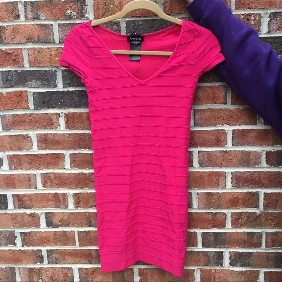 Pink Bebe Bodycon Dress M/L