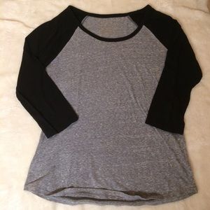 No Boundaries Black and Grey Baseball Tee