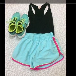 Light blue running shorts