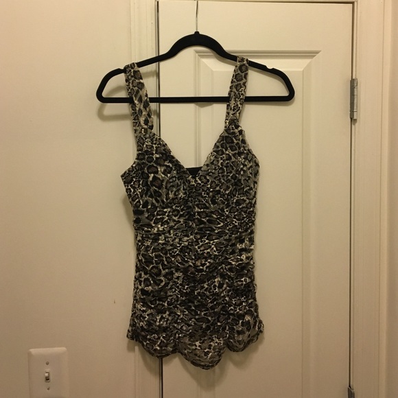 Express lace leopard top
