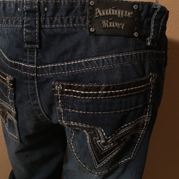 antique rivet mens denim jeans