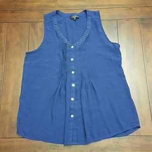 Navy loose blouse
