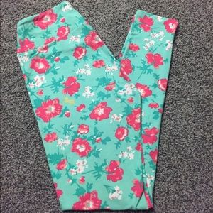 LuLaRoe OS Leggings Flowers & Unicorns
