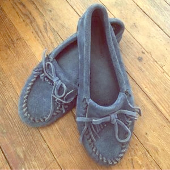 New Blue Minnetonka Moccasins