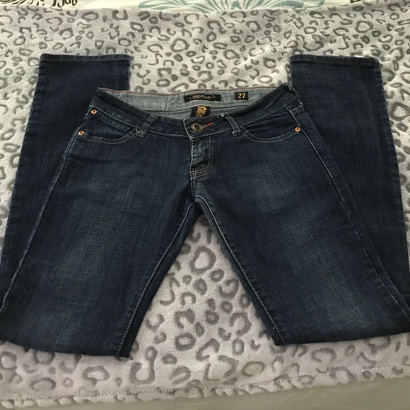 Ed Hardy woman's size 27 boot cut skinny jeans