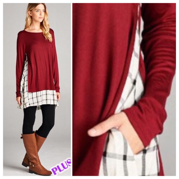 FRENCH TERRY CONTRAST TUNIC - Picture 2 of 4