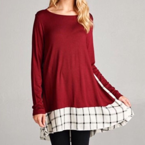 FRENCH TERRY CONTRAST TUNIC - Picture 3 of 4