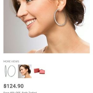 925* Sterling Silver CZ Hoops