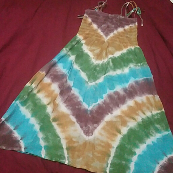 Tie dye summer conversion skirt hippy kid dress