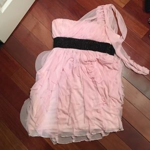 Short Formal Dress pink and black