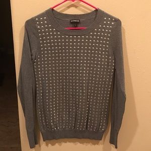 Express Silver studded front sweater
