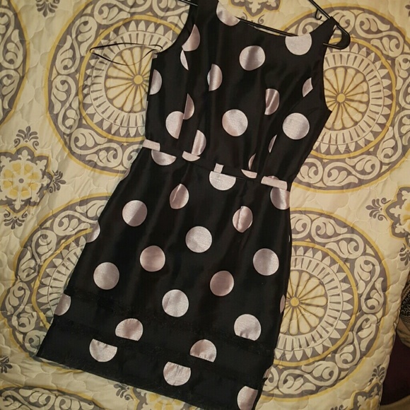 Black and white polka dot dress