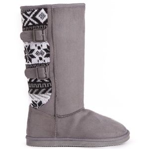 SOLD OFFLINE: Tall Suede Boots with side buckles