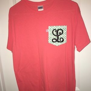 Simply southern top with L on frocket