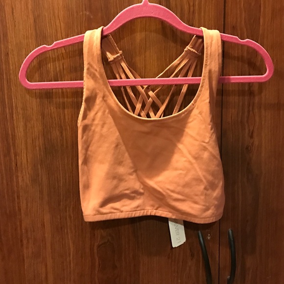 New, tan crop top