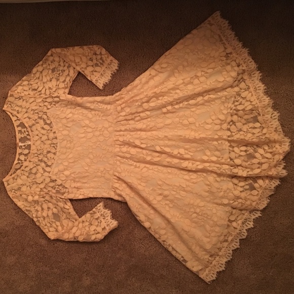 Free people blush lace dress