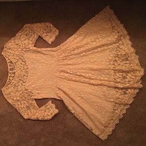 Free people blush lace dress