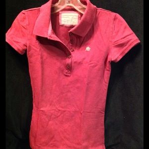 Girl's Aeropostale Polo Shirt - Burgundy Red