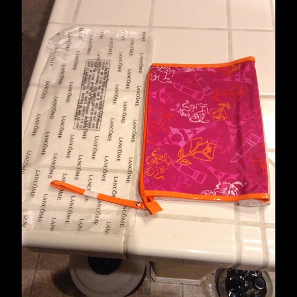2 NEW, a Pair, Lancôme, pink, orange, makeup bag - Picture 3 of 3
