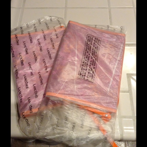 2 NEW, a Pair, Lancôme, pink, orange, makeup bag - Picture 2 of 3