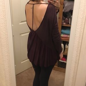 Open back blouse