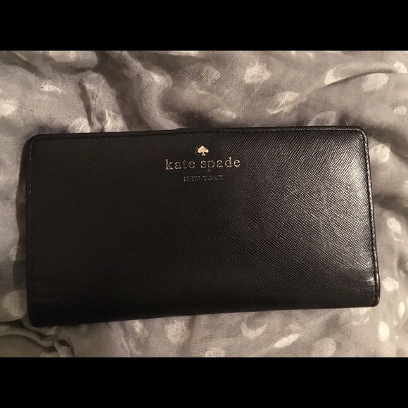 Kate spade black leather wallet