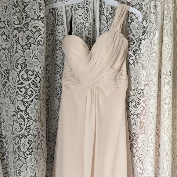 Bill Levkoff Champagne Floor Length Dress