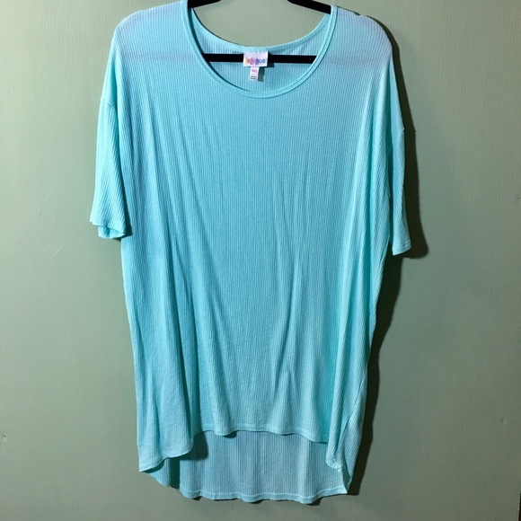 Lularoe Irma Ribbed Aqua XXS