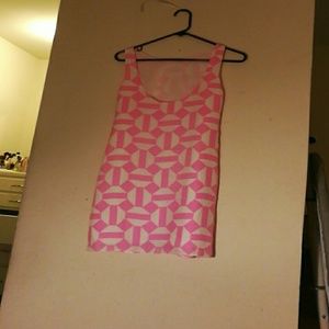 100% silk pink dress.