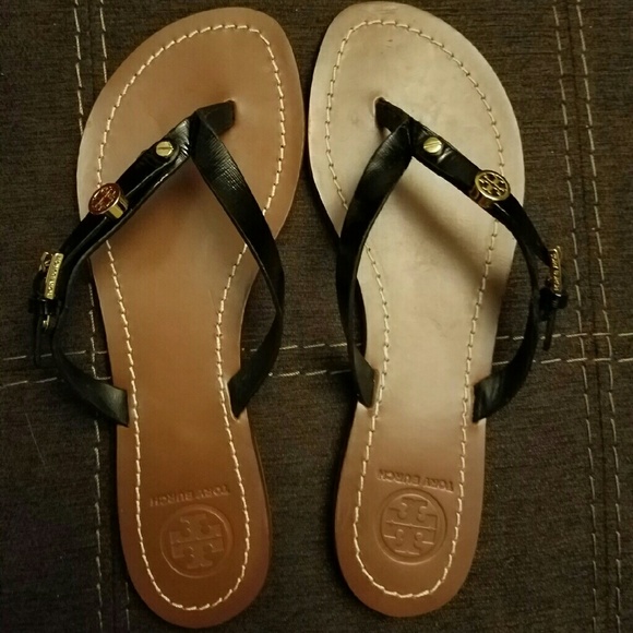 Tory Burch Monogram Flat Size 6 - Picture 1 of 4