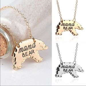 Mama bear 🐻 gold or silver plated necklace