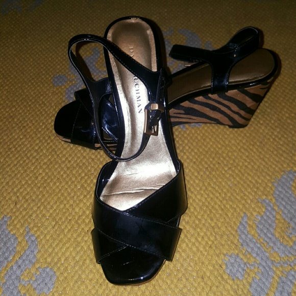 Animal print wedges