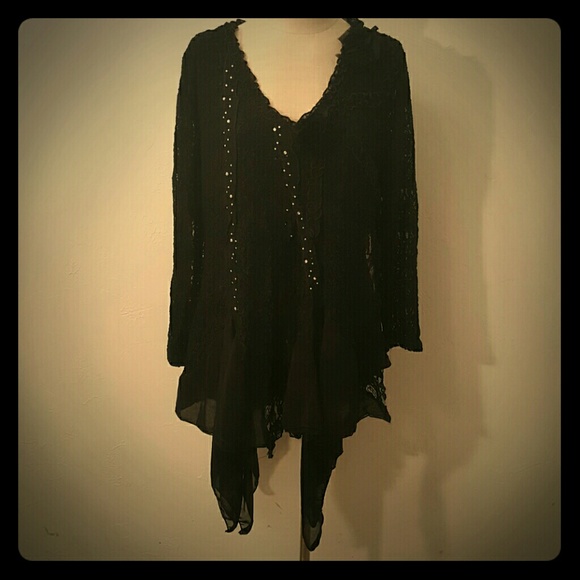 Lace Asymmetrical Top